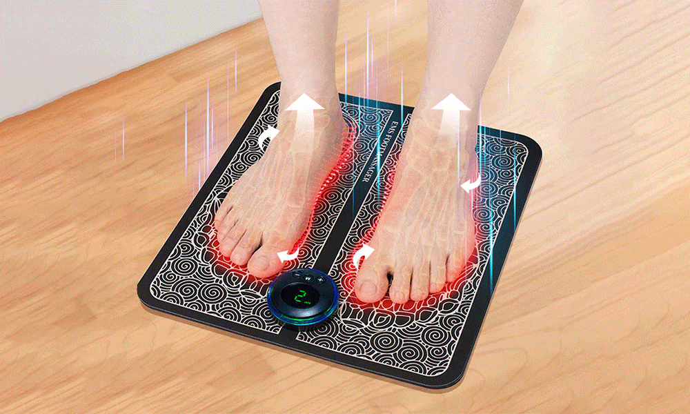 Electric Foot Massager Pad with EMS Muscle Stimulation