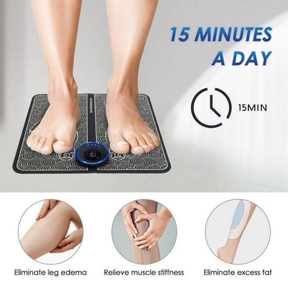 Electric Foot Massager Pad with EMS Muscle Stimulation